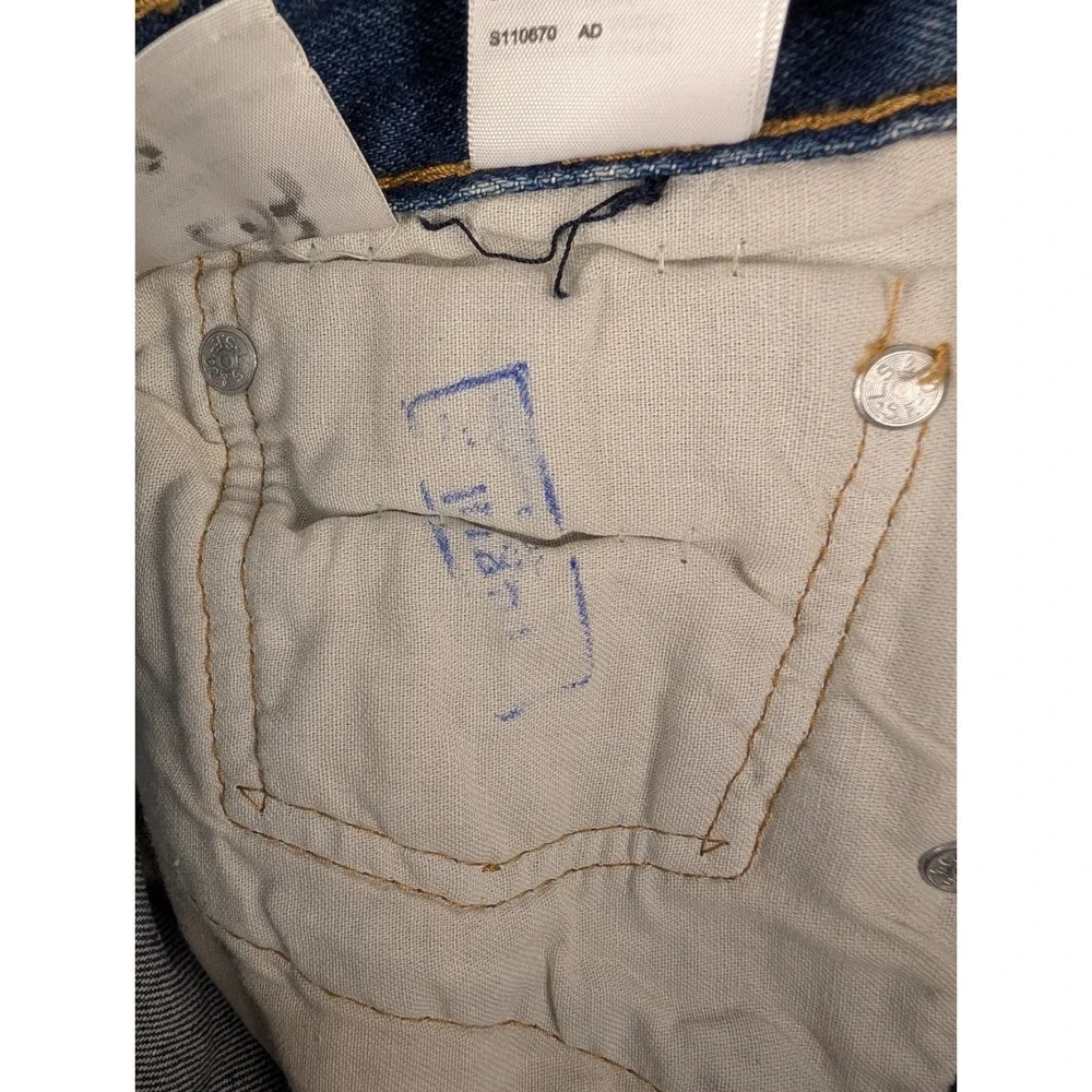 Levis 501 Original‎ Jeans Mens 36X31 Blue Denim Button Fly NWT 